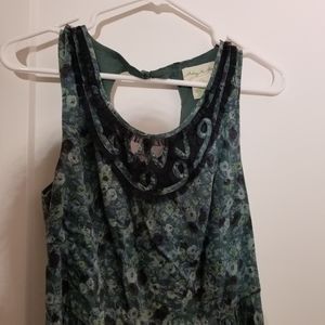 Staring at the Stars Lace Detail Green Dress